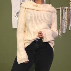 Ann Taylor off the shoulder/cowl neck sweater